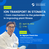 [Webinar] Ion transport in stomata – From mechanism to the potentials in improving plant fitness 