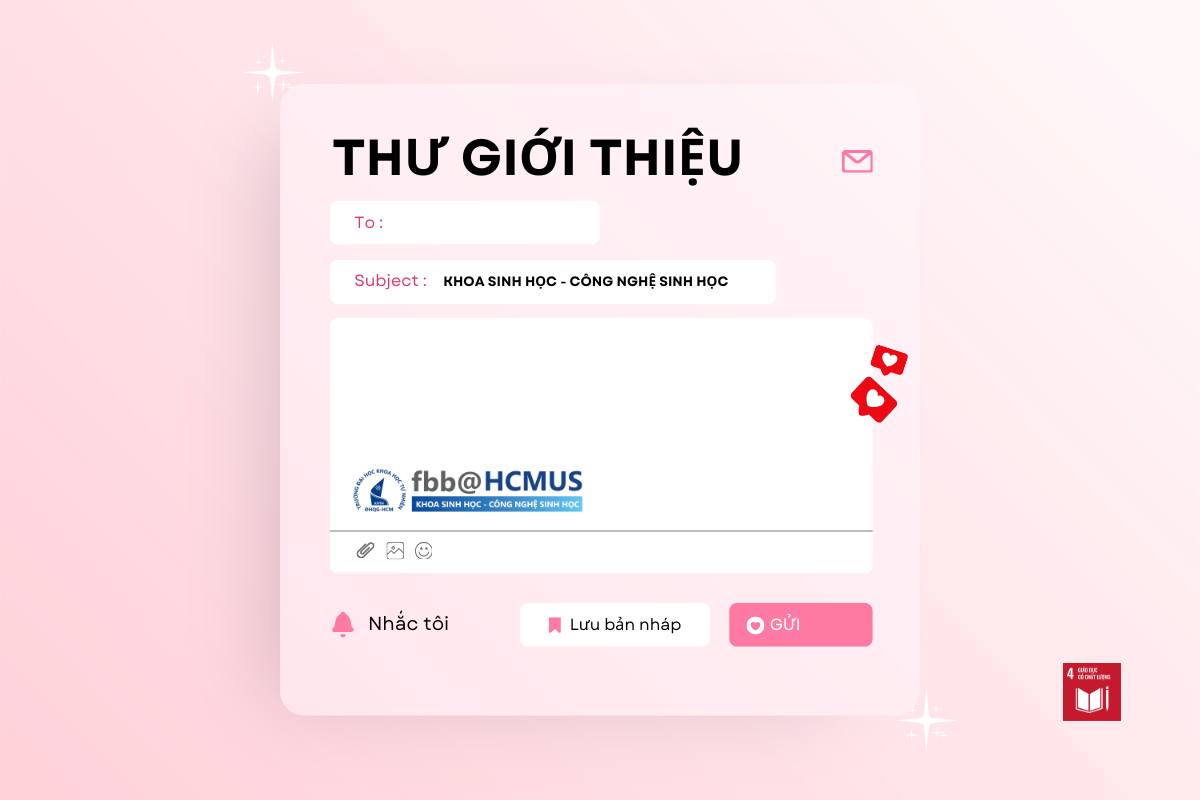 Quy trình viết Thư giới thiệu từ Khoa Sinh học - Công nghệ Sinh học