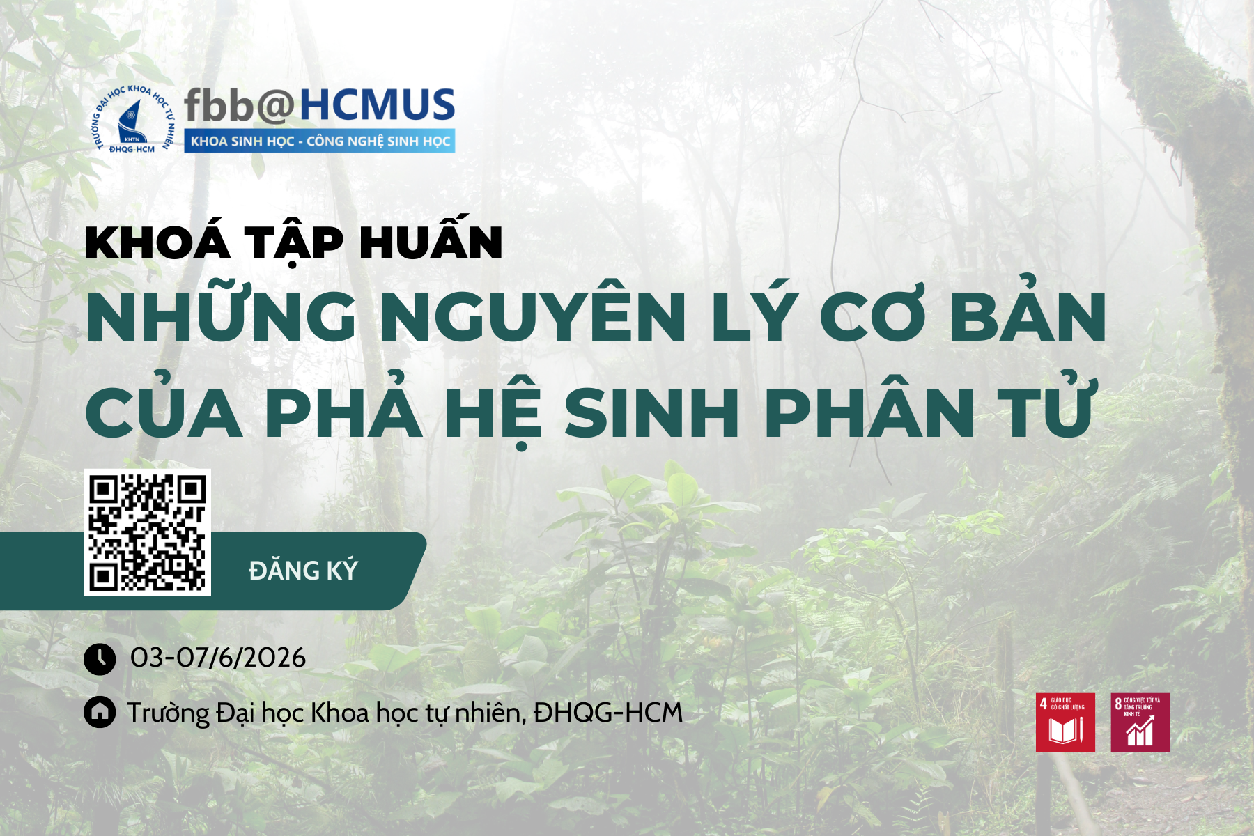 Thông báo về Khóa tập huấn “Những nguyên lý cơ bản của phả hệ sinh phân tử”