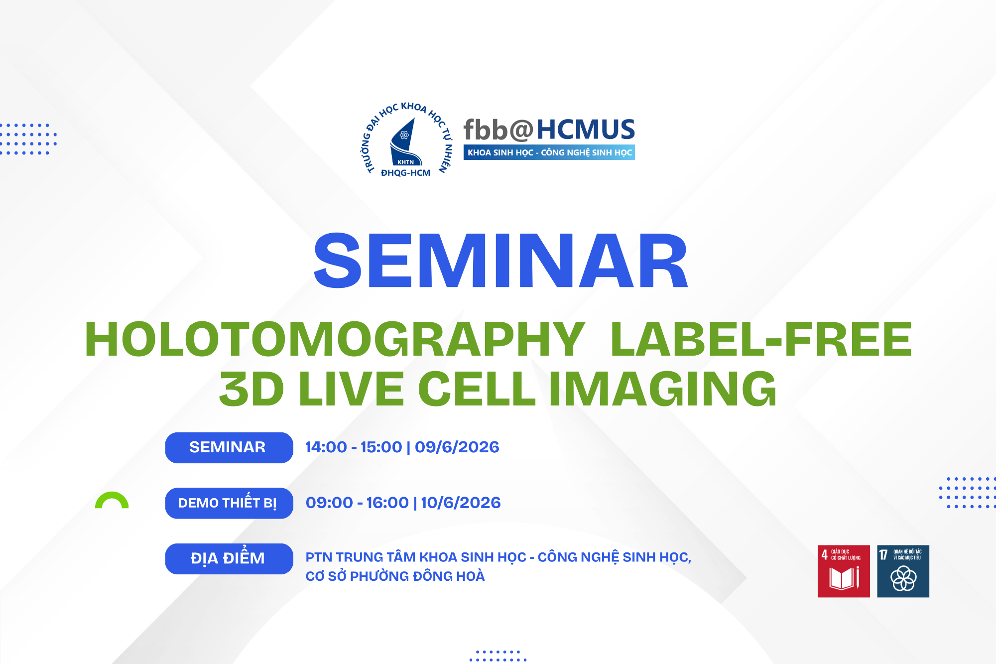Seminar Holotomography Label-free 3D Live Cell Imaging