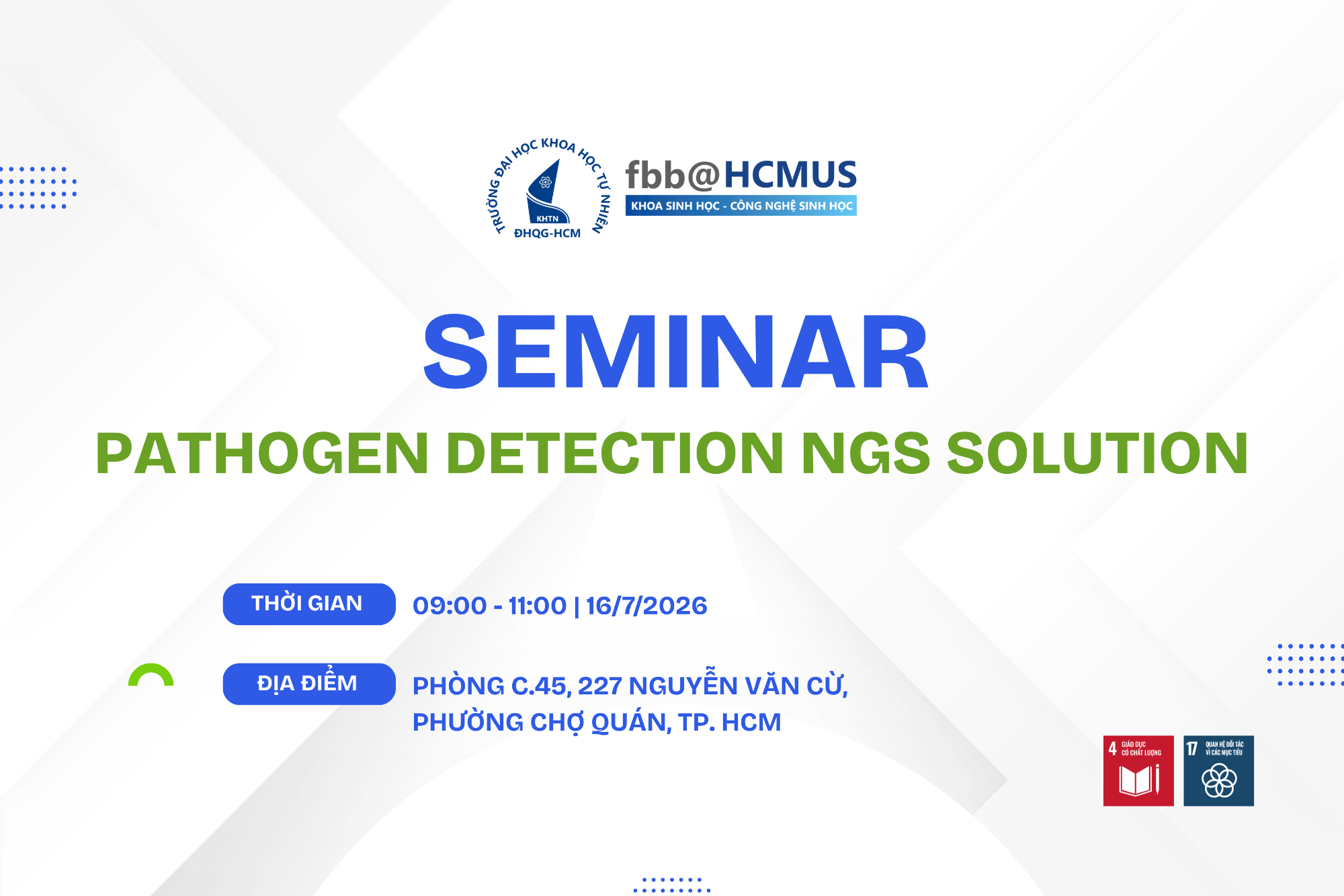 SEMINAR Pathogen Detection NGS Solution