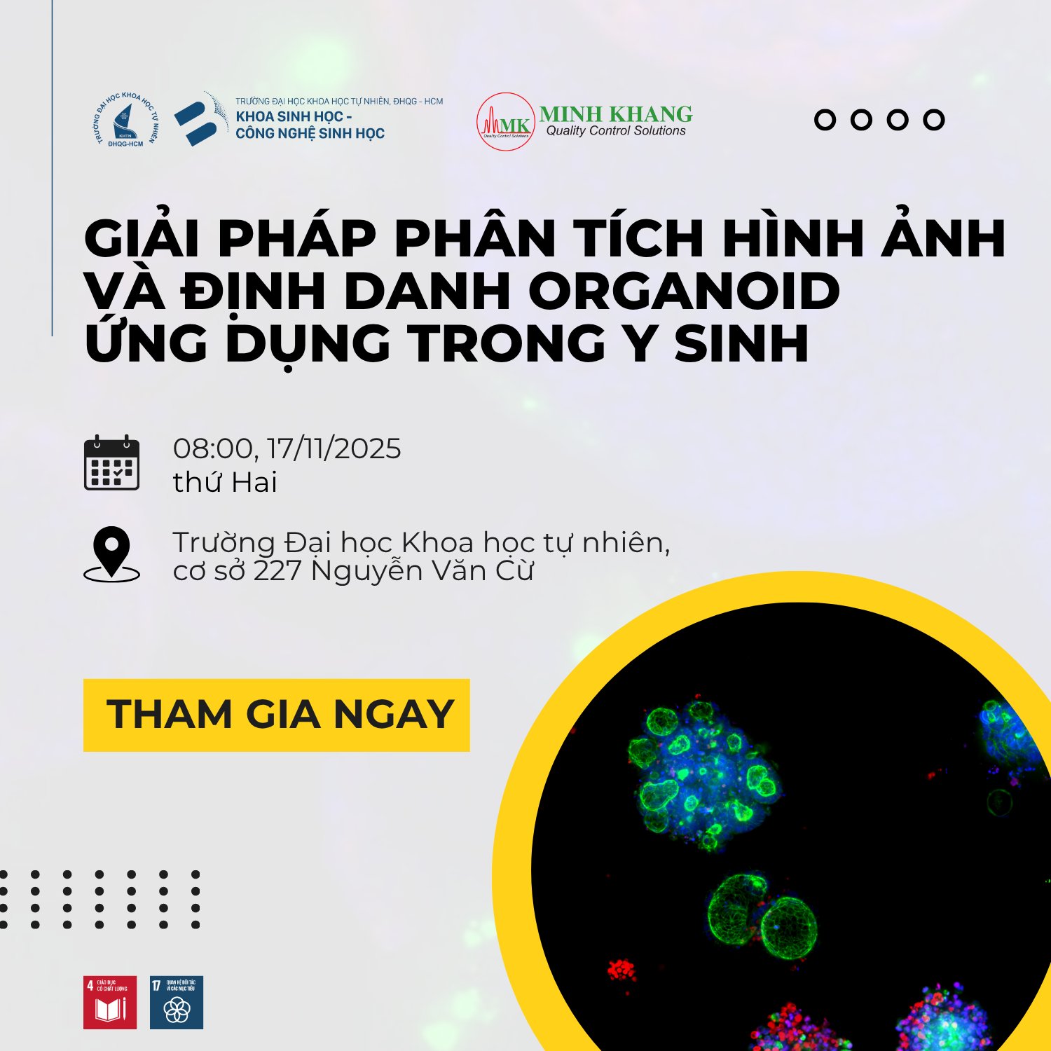 Seminar Giải pháp phân tích hình ảnh và định danh Organoid ứng dụng trong y sinh